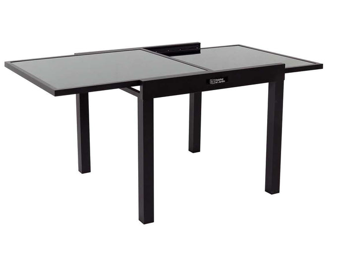 Salotto da giardino  90/180 PORTO 8 - Phoenix - Nero - 1 tavolo + 8 sedie