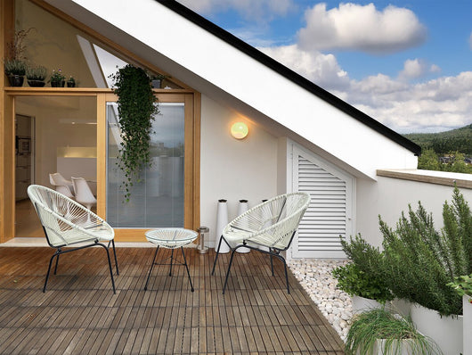 Set da giardino Acapulco "Poli" - 2 posti - Bianco