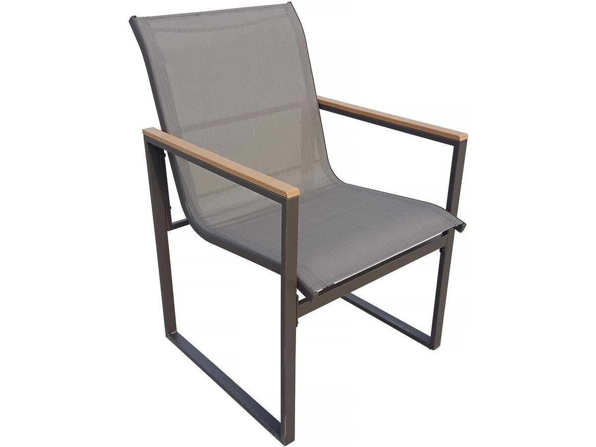 Set di mobili da giardino per balcone "Liam" - 2 posti - Marrone/Grigio