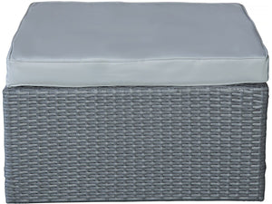 Mobile da giardino basso in resina intrecciata "Diya" 3 posti - Grigio