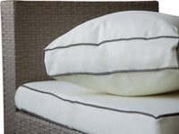 Mobile da giardino basso in resina intrecciata "Kuba" - Grigio