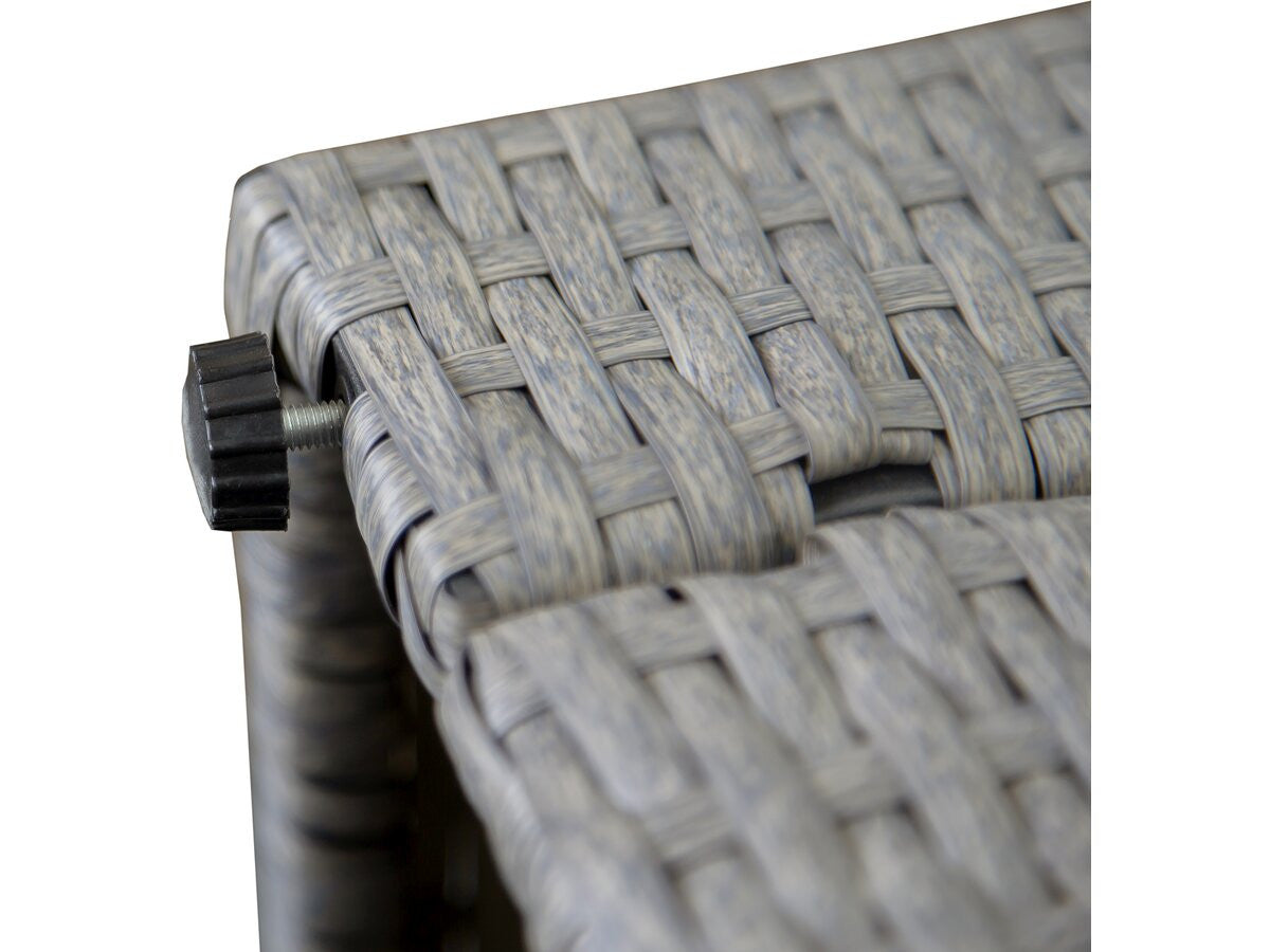 Mobile da giardino basso in resina intrecciata "Kuba" - Grigio