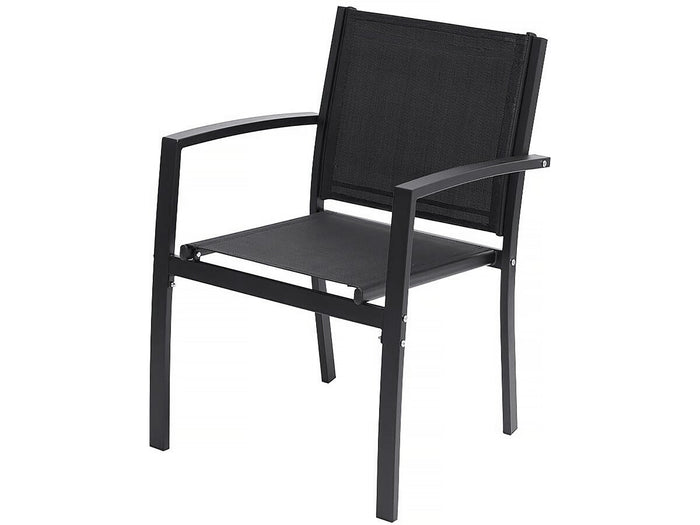 Salotto da giardino basso "Lino" - 4 posti - Nero