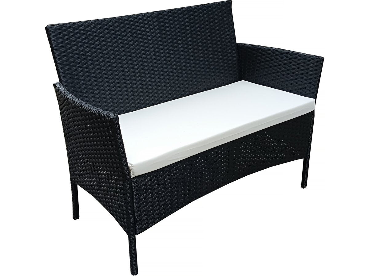 Mobile da giardino basso in resina "Toronto" 4 posti - Nero