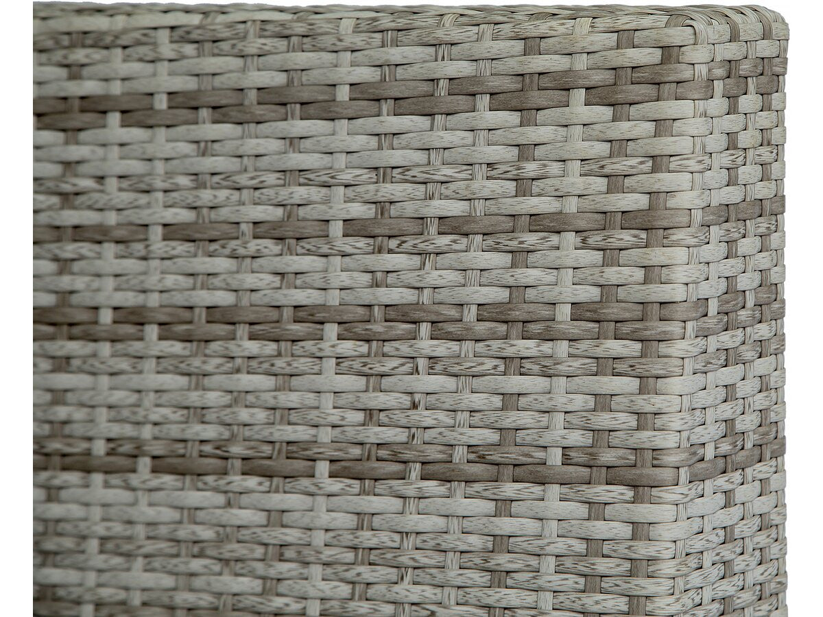 Set di mobili da giardino in resina intrecciata "Milo" - 5 posti - Grigio