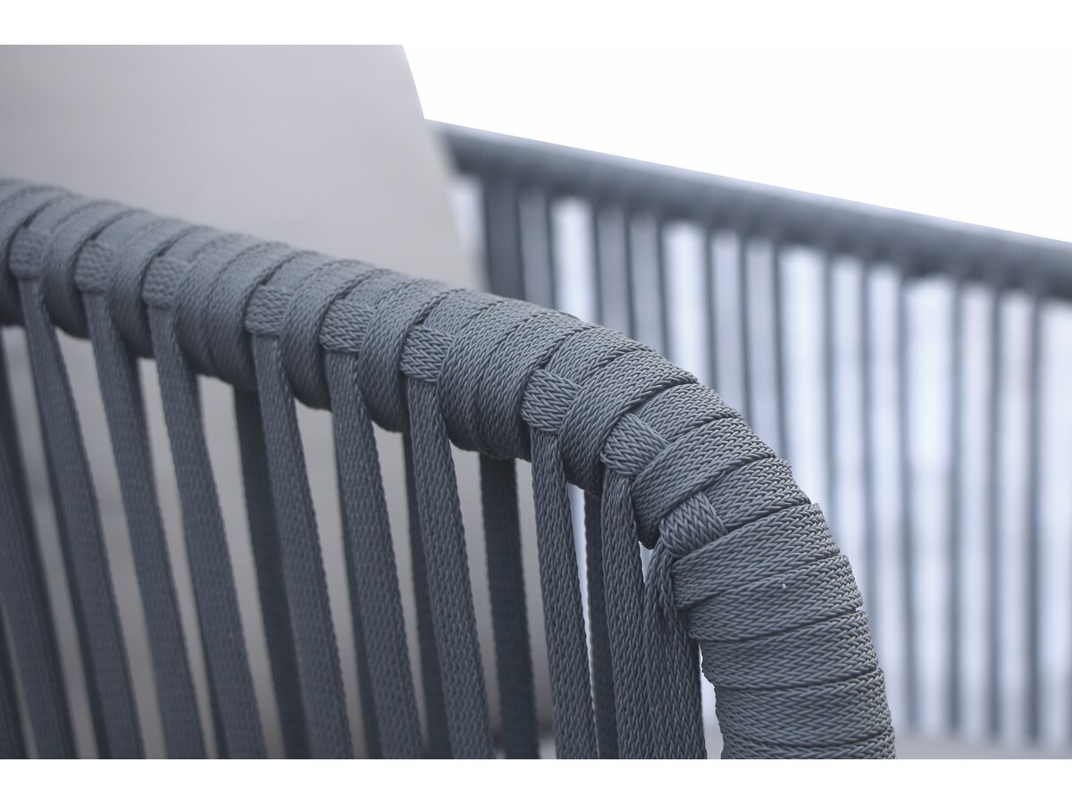 Mobile da giardino da pranzo "Léna" – 194 x 70 x 73 cm – Grigio