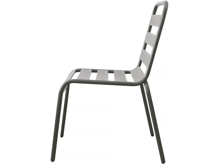 Set di 4 sedie da giardino impilabili in metallo "Bilbao" - Tortora