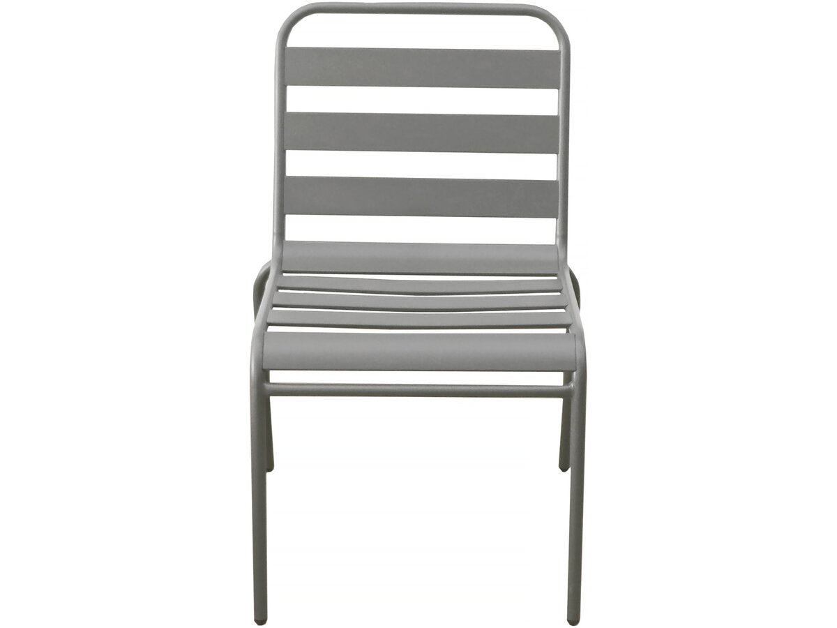 Set di 4 sedie da giardino impilabili in metallo "Bilbao" - Tortora