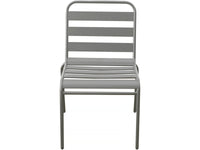 Set di 4 sedie da giardino impilabili in metallo "Bilbao" - Tortora