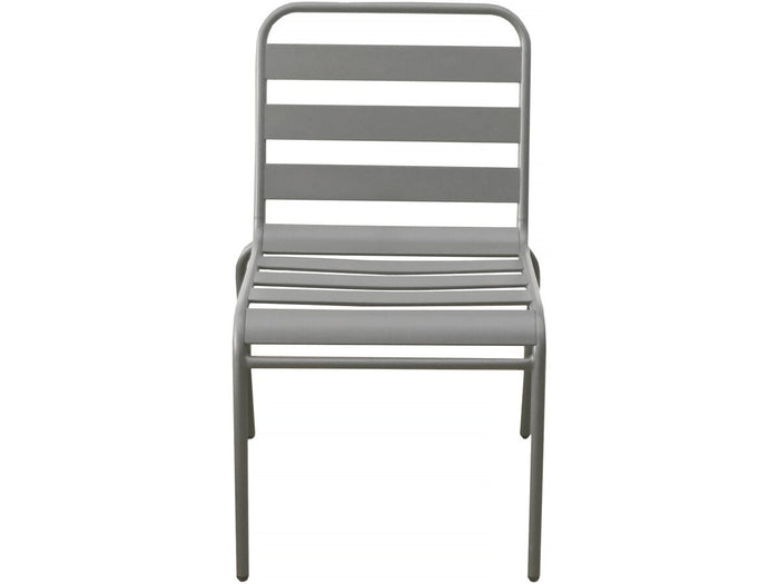 Set di 4 sedie da giardino impilabili in metallo "Bilbao" - Tortora