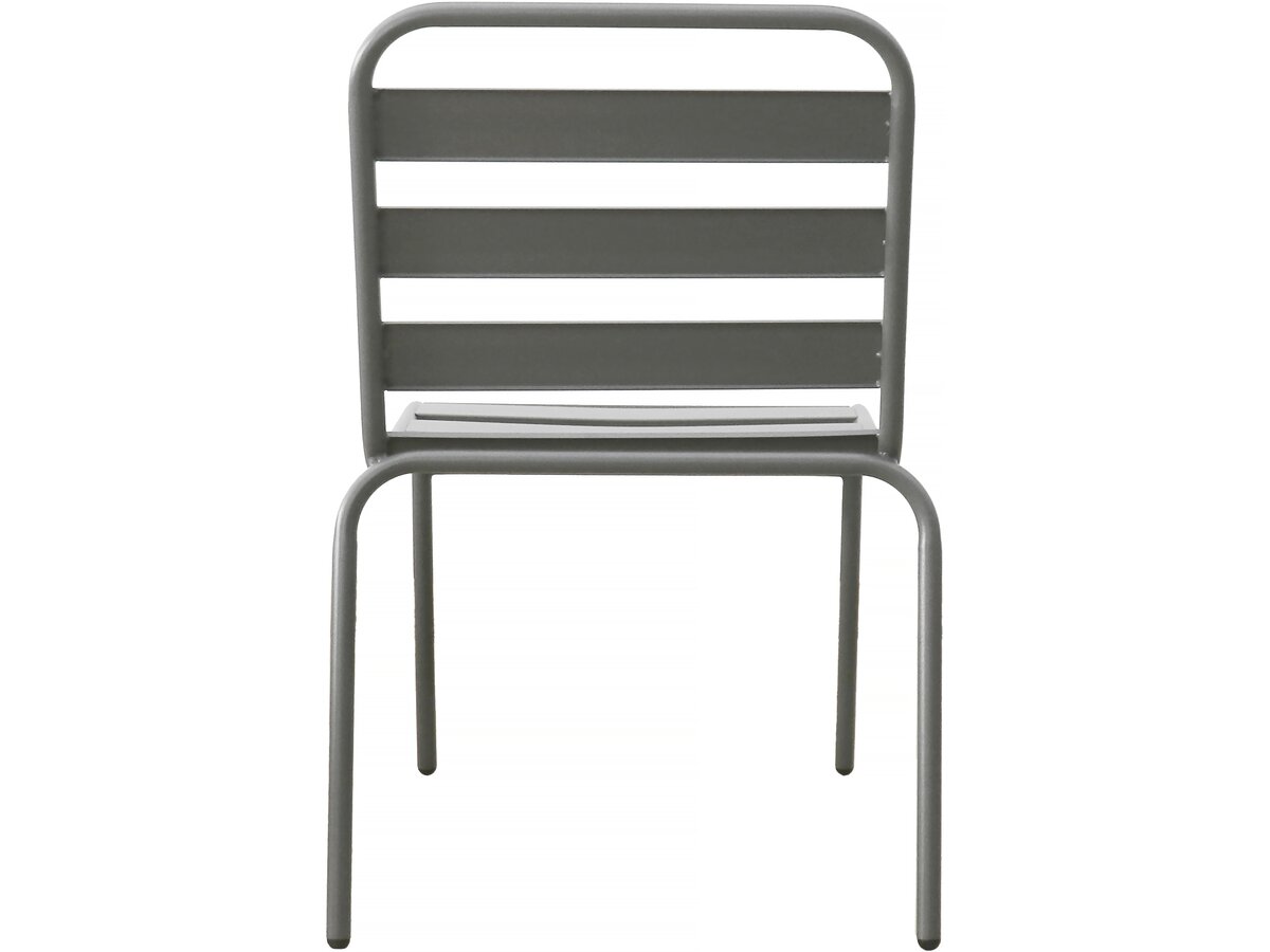 Set di 4 sedie da giardino impilabili in metallo "Bilbao" - Tortora