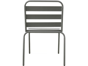 Set di 4 sedie da giardino impilabili in metallo "Bilbao" - Tortora