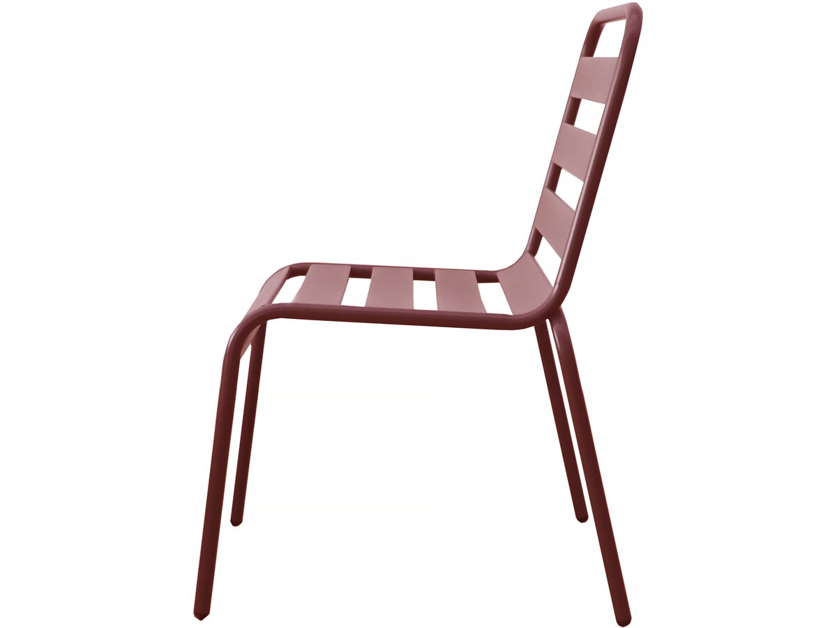 Set di 4 sedie da giardino impilabili in metallo "Bilbao" - Terracotta