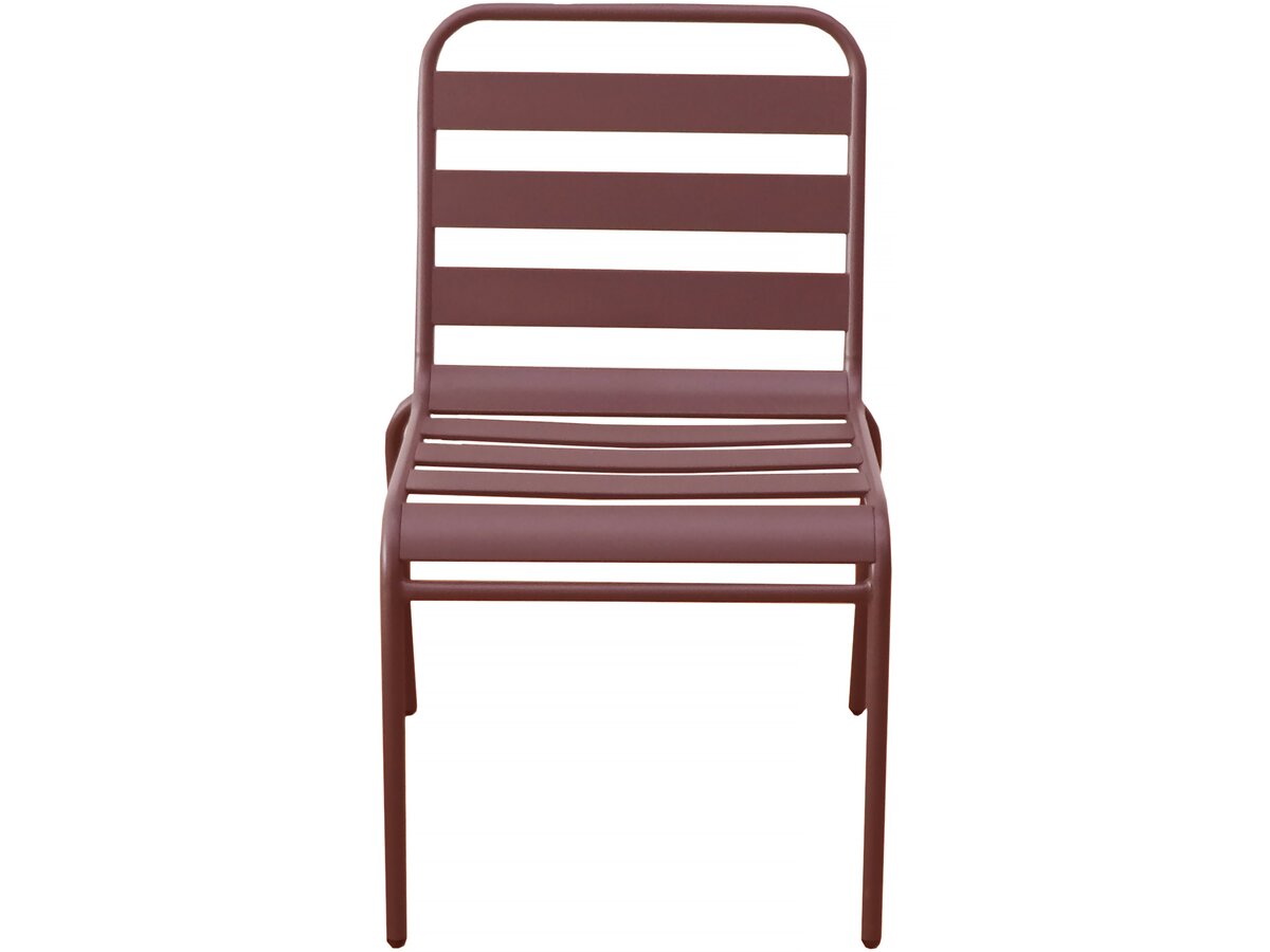 Set di 4 sedie da giardino impilabili in metallo "Bilbao" - Terracotta