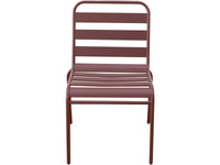 Set di 4 sedie da giardino impilabili in metallo "Bilbao" - Terracotta