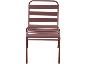 Set di 4 sedie da giardino impilabili in metallo "Bilbao" - Terracotta