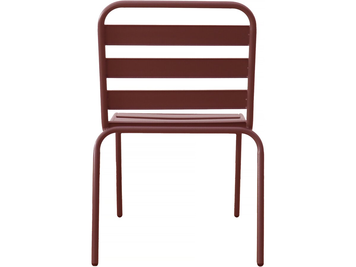 Set di 4 sedie da giardino impilabili in metallo "Bilbao" - Terracotta