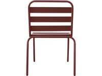 Set di 4 sedie da giardino impilabili in metallo "Bilbao" - Terracotta