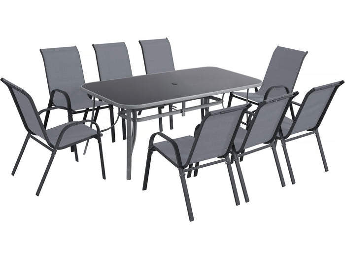 Set da pranzo da giardino "Cordoba XL 180" da 8 posti - Grigio