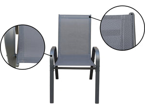 Set da pranzo da giardino "Cordoba XL 180" da 8 posti - Grigio