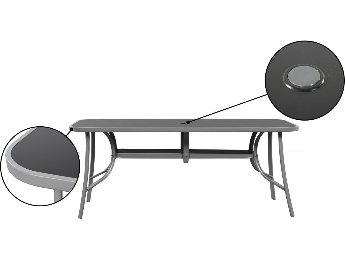 Set da pranzo da giardino "Cordoba XL 180" da 8 posti - Grigio