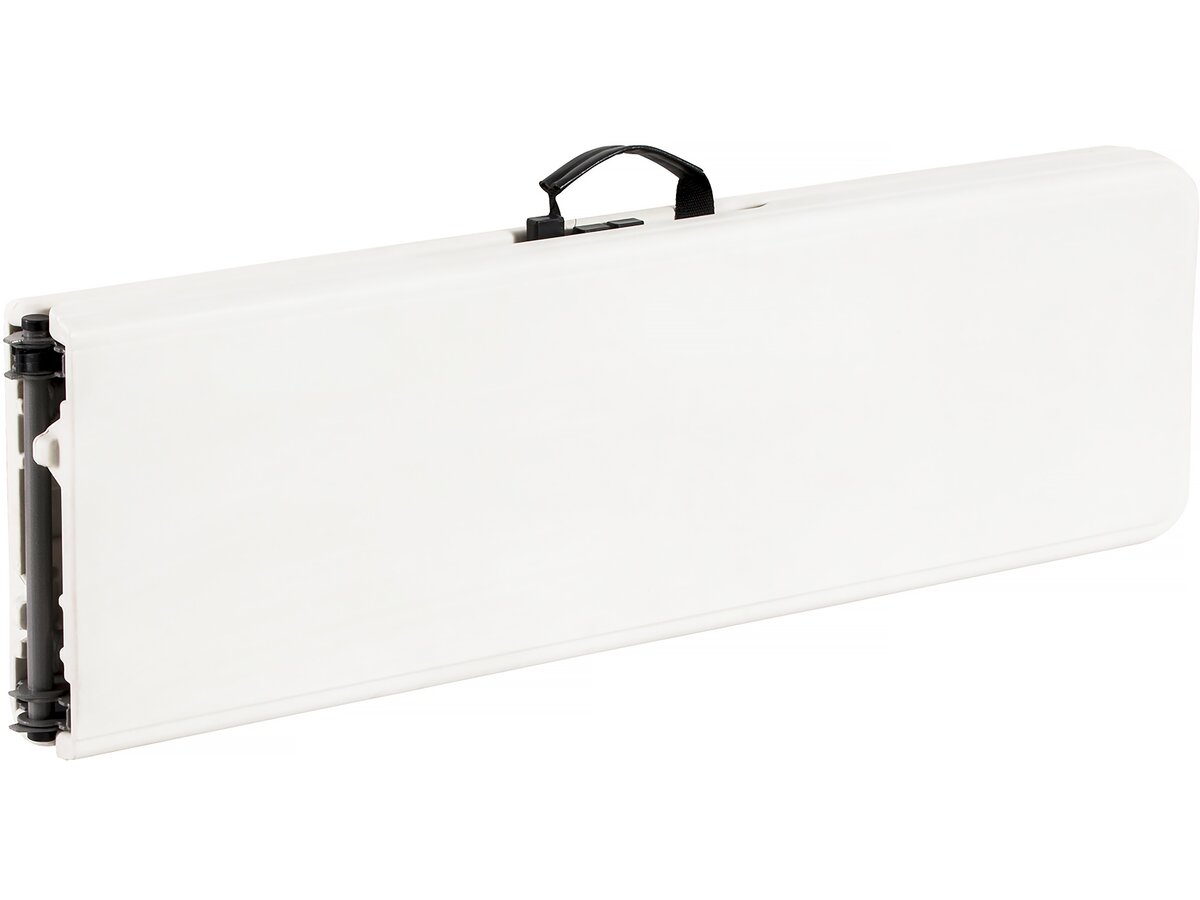 Set tavolo pieghevole da giardino + 2 panche pieghevoli "Foldy" - Bianco