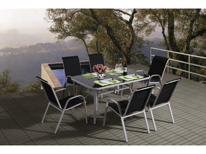 Salotto da giardino in textilene "Cordoba" - Phoenix -Nero