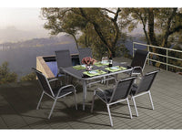 Salotto da giardino in textilene "Cordoba " - Phoenix -Grigio scuro