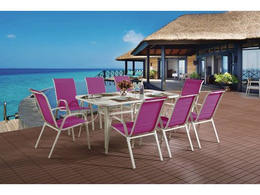 Salotto da giardino in textilene "Cordoba  XL 180" - Phoenix - Fuxia