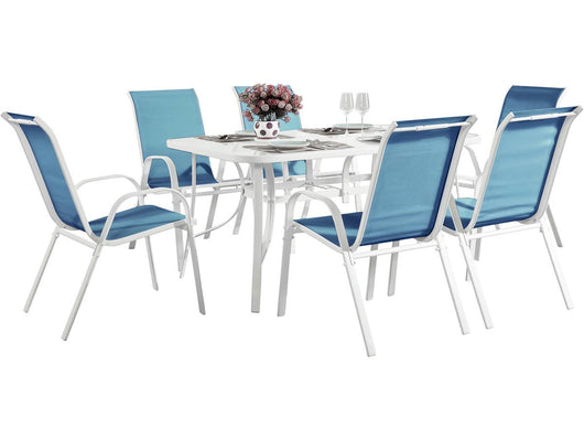 Salone da giardino in textilene" Cordoba" - "Phoenix"- Blu