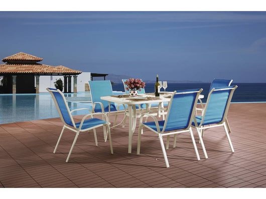 Salone da giardino in textilene" Cordoba" - "Phoenix"- Blu