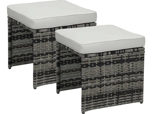 Set di 2 poggiapiedi Chicago - "Florida" - Grigio