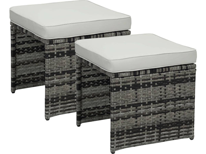 Set di 2 poggiapiedi Chicago - "Florida" - Grigio