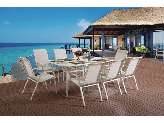 Salotto da giardino in textilene" Cordoba XL 180" - Phoenix -Ecru