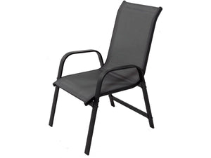 Set di mobili da giardino Textilene "cordoba + Porto" 6 persone grigio scuro