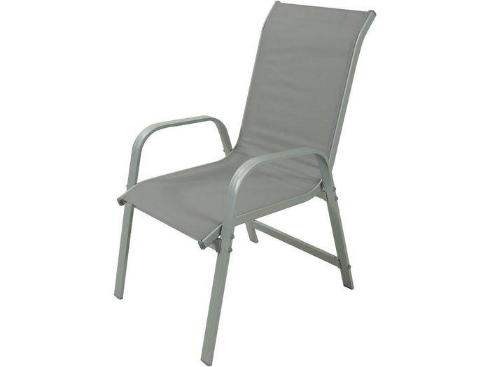 Set di mobili da giardino in textilene "cordoba + Porto" 8 persone grigio chiaro