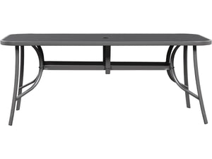 Set di mobili da giardino in textilene "cordoba + Porto" 8 persone grigio chiaro