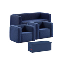 Salotto gonfiabile 5 posti - Terracotta - Interno ed esterno - Blu