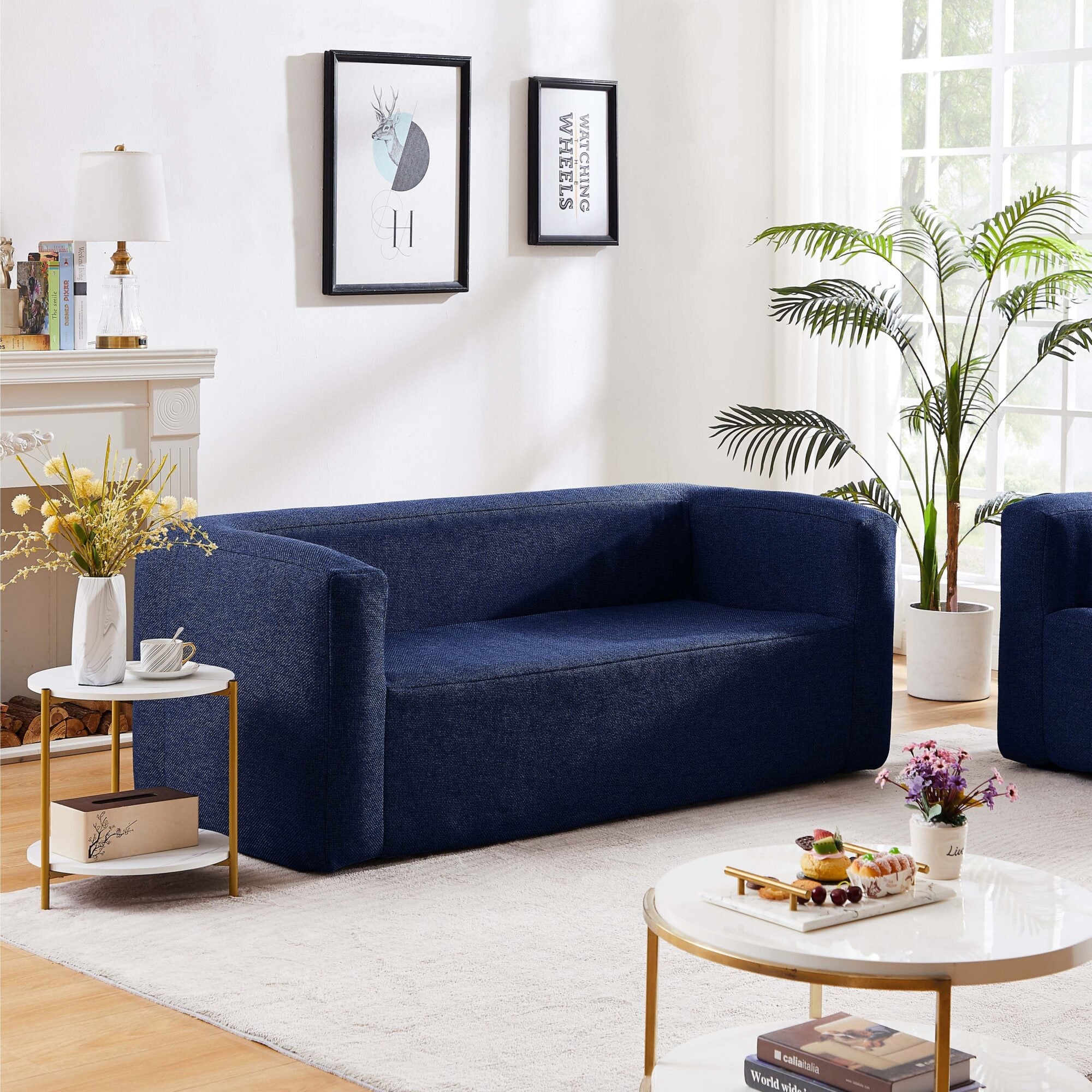 Salotto gonfiabile 5 posti - Terracotta - Interno ed esterno - Blu