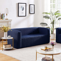 Salotto gonfiabile 5 posti - Terracotta - Interno ed esterno - Blu