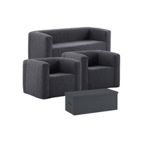 Salotto gonfiabile a 5 posti - Terracotta - Interno ed esterno - Grigio scuro