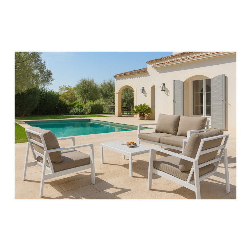 Salotto 4 Pezzi Monroe Bianco