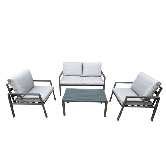 Salotto 4 Pezzi Monroe Grigio Alluminio
