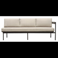 Salotto Angolare Torvaianica In Alluminio Antracite - Due Pillow Ruggine E Uno A Righe Moia