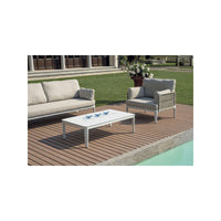 Salotto Bandol In Alluminio Bianco + Corda Beige Moia