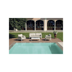 Salotto Bandol In Alluminio Bianco + Corda Beige Moia