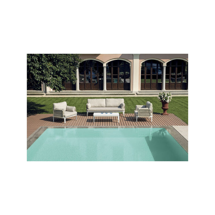 Salotto Bandol In Alluminio Bianco + Corda Beige Moia