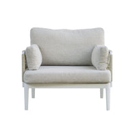 Salotto Bandol In Alluminio Bianco + Corda Beige Moia