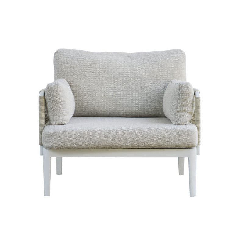 Salotto Bandol In Alluminio Bianco + Corda Beige Moia