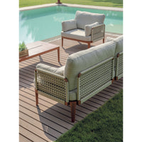 Salotto Bandol In Alluminio Rosso + Corda Beige Moia